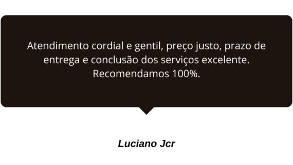 Excelente atendimento, entrega antes do prazo e qualidade muito superior... recomendo e voltaremos a comprar com vocês. Obrigado. (1)